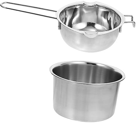 Mipcase Olla para Baño María y Derretir Cera, Recipiente de Chocolate de Acero Inoxidable 600 Ml, para Hogar y Restaurante