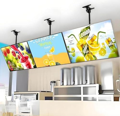 ZHPPED Menù Luminoso a LED per ristoranti, espositore Luminoso a LED per ristoranti, Bar, Menù retroilluminato a LED per ristoranti, Bar, Negozi, cartelloni pubblicitari Horizontalscreen-40x60cm
