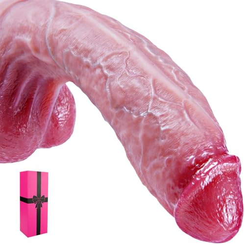 Consolador realista de silicona para el punto G 27,5cm con ventosa,5,2 cm de diámetro,tapón anal extragrande y grueso XXL,consolador flexible para punto G y el ano,juguete sexual para lesbianas y gays