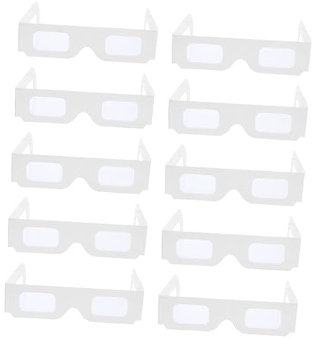 NUOBESTY 25 Pezzi Occhiali 3d Per Puntello Per Occhiali Festival Oggetti Eyewear Per Feste Festa Novità Bianca Carta