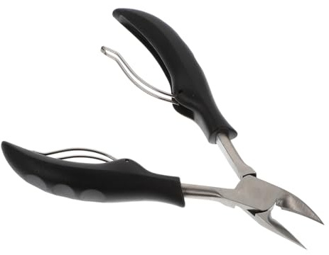 LIFKOME Robuster Schwarzer Nagelknipser mit Doppelfeder aus Edelstahl und Abs für Präzise Nagelpflege zu Hause und Nagelstudio