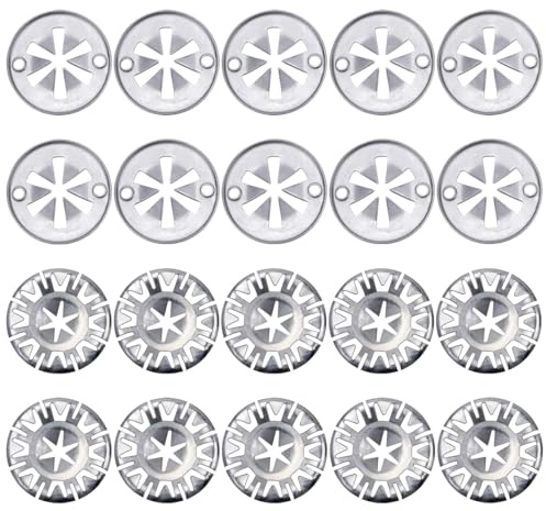 Xynovate Rondella di Bloccaggio del Dente Interno, Rondelle a Clip in Metallo per Utensili Automobilistici per Il Fissaggio dello Scudo Termico sotto Il Cofano, 20pcs