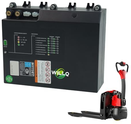 WILLQ Batterie Lithium 24 V 20 000 mAh pour Chariot élévateur électrique EPL153Z/MT15C, 24 V 20 Ah, pour transpalette/Camion électrique