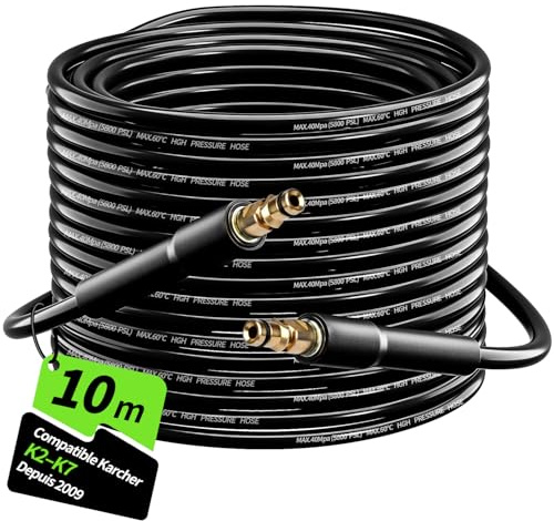 10M Hochdruckschlauch für Kärcher K2 K3 K4 K5 K6 K7, Hochdruckreiniger Schlauch mit Click Quick Connect Stecksystem, Verlängerungsschlauch, Druckschlauch, Zubehör für Kärcher Hochdruckreiniger