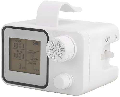Tressify Regadera automática para plantas de interior, pantalla LCD, temporizador inteligente, sistema de riego por goteo, doble salida eficiente, soporta 20 macetas, carga tipo C