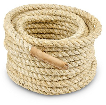 HAEST - Tauziehseil aus Sisal, 22 m, 25 mm Durchmesser, Robustes Sisalseil, Tau Seil für Tauziehen, Sport, Schule & Freizeit