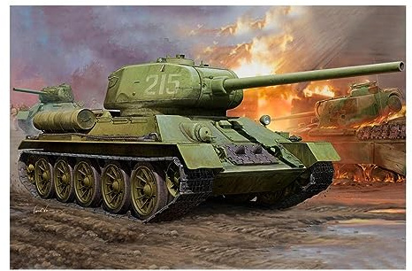Hobby Boss 82602 Modellbausatz WWII Soviet T34/85, Grün, Schwarz, Mittel