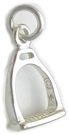Steigbügel Sterling Silber Charm .925 x 1 Steigbügel Pferde Steigbügel Charms
