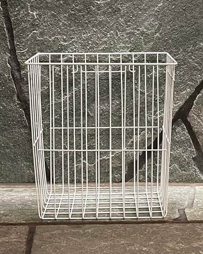 Blanc HYGIENIC Papierkorb FIX – Mülleimer, Drahtgitter-Abfallbehälter 25 Liter, zum Hängen oder Stellen, stapelbar, Weiß