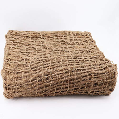 Premium jute strandmatta vindmatta från Aquagart I jutetyg jutematta 1,20 m bred I jute grovmaskig dammkant hängande säkring växtmatta (jute, 50 m)
