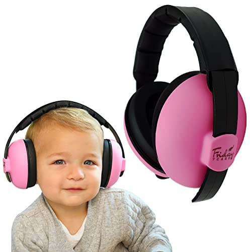 7Care Baby Ear Protection; Noise Cancelling Sound Proof Infant Headphones; Travel Essential Baby Ear Muffs - Pink