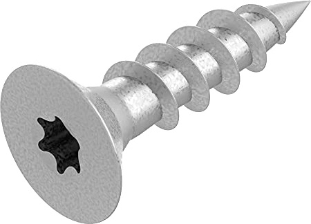 Vis pour panneaux de particules SECCARO 4,5 x 16 mm, acier galvanisé, vis à bois à filetage total, TX / hexalobulaire, 500 pièces