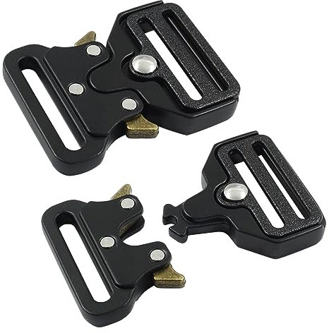 Hitefu Metallschnalle Taktische Gürtelschnalle, Schwarz, 1.25 inch (32mm)
