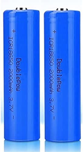 Li-Ion Batteries, 2000mAh 3.7V High Capacity Battery, For Solar Lights, Garden Lights, Mouse,2 PCS