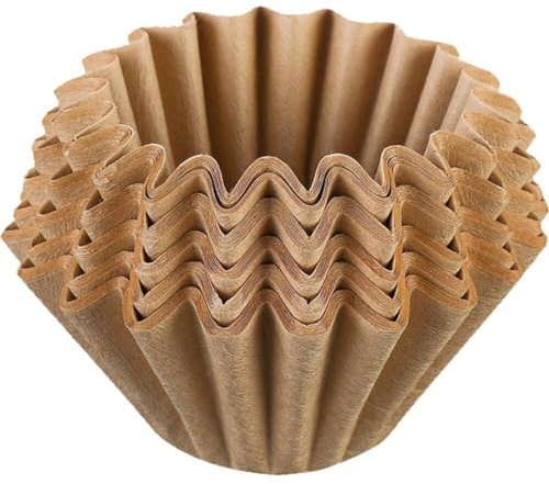 Dinntty 100 Pièces Papier Filtre À Café Biodégradable Panier Filtres Papiers Filtres Jetables pour Usage De Bureau À Domicile, Brun Naturel