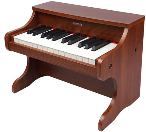 Kids Piano Keyboard - Wood 25 Keys Digital Piano for Kids, Wooden Musical Toy Instruments for Toddlers, Birthday Chirstmas Gifts for Boys Girls Children Beginner (Walnut)