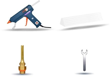 Sciogli le pistole artigianali Pistola for colla a caldo da 150 W Kit di attrezzi for regolazione della temperatura Pistola in silicone Utilizzare stick di colla da 11 mm Ugello in rame puro for arte,