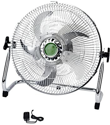 GJKKNKJ Camping Fan withUSB Lantern, Floor Fan 12-speed High Velocity,Heavy Duty Metal Fanfor Indoor Home, Bedroom,5 Blades (Color : White, Size : 18) (White 18)