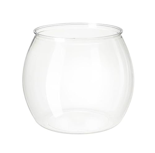 Aquarium Rundes, hochtransparentes kleines Aquarium aus PET, einteiliges Kunstglas, Wohnzimmer, Büro, kleine Fischtanks for den Schreibtisch Fischtank(13x17x14cm)