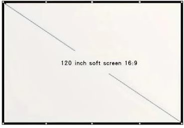 EHYSYN proiettore 60 72 84 100 120 Schermo per proiettore da 150 Pollici Home Cinema Portatile HD 16:9 per proiezione all'aperto in Interni Schermo proiettore(120 inch)