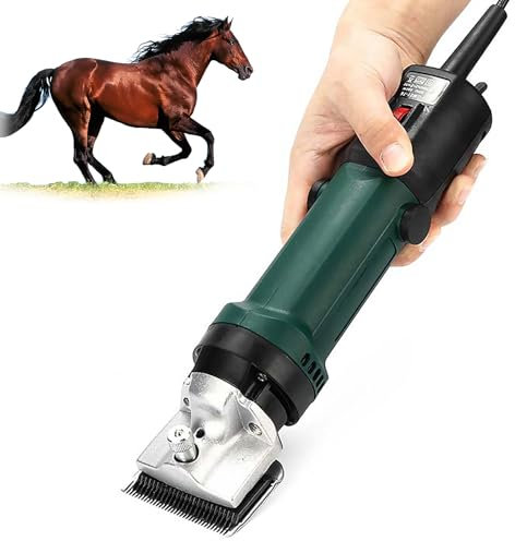 690W Electric Horse Clippers, 6-Speed Adjustable Heavy Duty Professional Shearing Machine for Thick Coats, for Horses, Ponies, Cattle & Large Dogs Grooming
