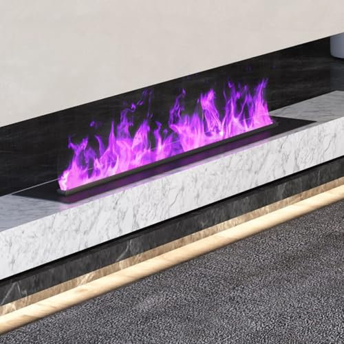 YLANMEI Camino a Vapore acqueo, Camino a Vapore, Camino Elettrico Incorporato, Effetto Fiamma 3D, Camino con Telecomando Senza Calore,100cm/39.3in