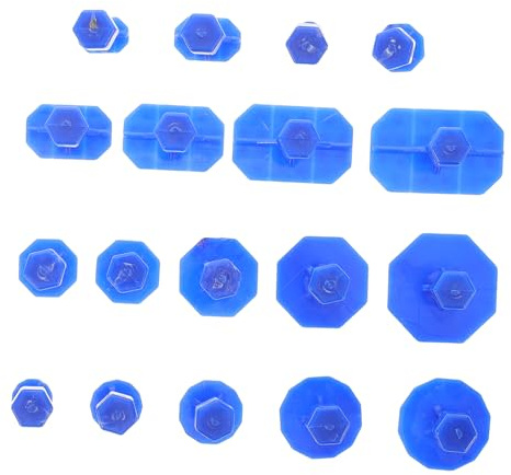 Kit Dent Puller per Riparazione Ammaccature Auto 18 Pezzi | Tab di Trazione in Plastica Blu, Uso su Veicoli per Danni da Grandine e Carrozzeria