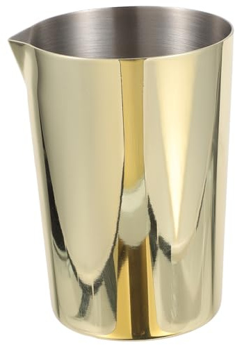 HOLIDYOYO Coctelera de Acero Inoxidable Dorado Portátil para Uso Profesional y Amateur Vaso Mezclador para Bar Adecuado para Mezcla de Bebidas Espesas