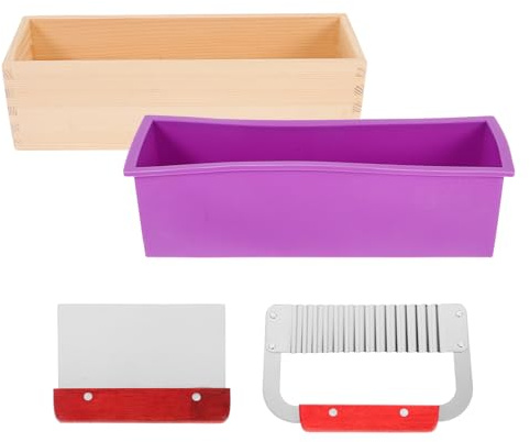 Angoily Moldes para Jabón de Silicona Flexible Molde Rectangular para Pan de Jabón Kit para Hacer Jabones para Uso Baño
