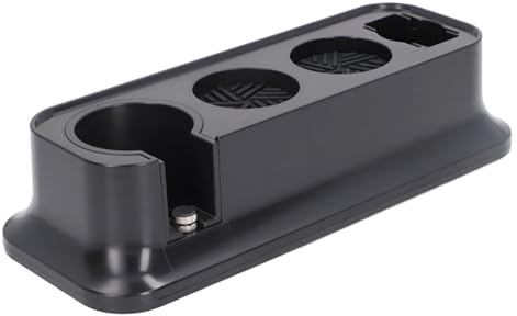 Keenso Stazione di Manomissione del caffè Lavabile con Piedino Antiscivolo per Portafiltri da 51 Mm 53 Mm 58, Portautensili Multiuso per gli Amanti del caffè, ABS Dimensioni 320 X 126 X 76 (BLACK)