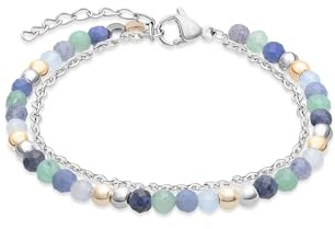 s.Oliver Damen Schmuck – Armbänder aus Edelstahl & eleganten Beads in verschiedenen Farben – Stilvoll & Modern – Perfekte Geschenkidee