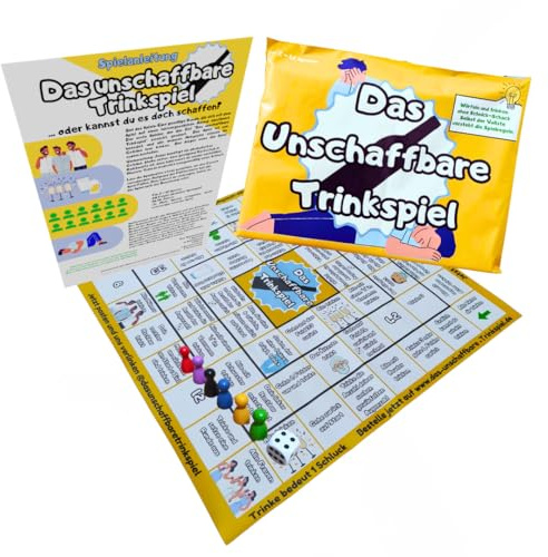 Das unschaffbare Trinkspiel – Lustiges Party Würfelspiel für Erwachsene | 2–12 Spieler | Perfekt für Party, Vorglühen & Spieleabend