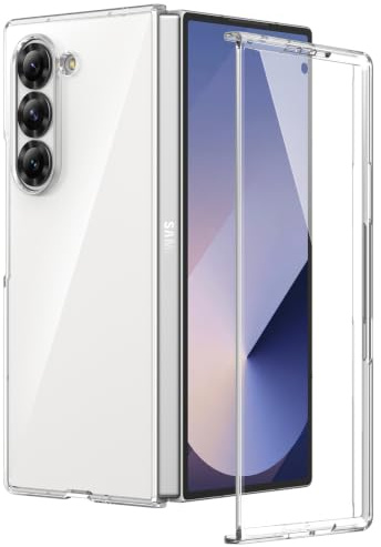 Doeshine for Z Fold 6 Case Ultra Slim, Screen Protector,Skin-Friendly,Clear | Full Body Cover, Thin Slim Fit Phone Case, Lightweight Hard PC Durable Protective Cover Case for Samsung Galaxy Z Fold 6