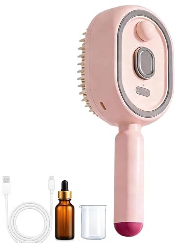 Peine de masaje con cojín de aire en aerosol eléctrico, cepillos de vapor eléctricos, alisador de pelo, antienredos para el cuidado del cuero cabelludo y el cabello rizado