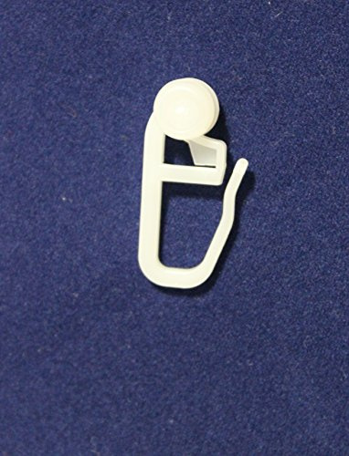 100 Gardinen Röllchen 7 mm mit Gardinenhaken Gardinenzubehör Rollringe mit Faltenleghaken und Sicherheitsverschluß Natur