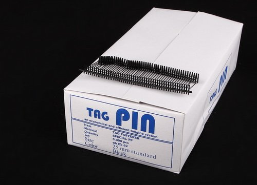 Heftfäden schwarz Standard TagPin 25mm - 10.000 schwarze Kunststofffäden