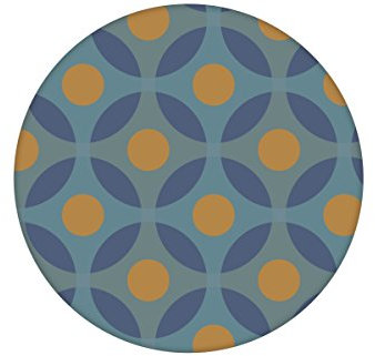 senf orange Moderne Retro Tapete Flower Dots mit großen Punkten angepasst an Farrow and Ball Farben- GMM Vliestapete als extravagante Wand Dekoration für edle Wände (H 3m B 46,5cm)