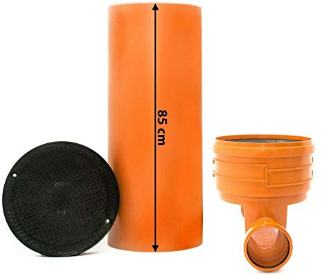 KG Schacht DN400/DN110 - Komplett SET - KG Rohr 85 cm - Kanal Entwässerung - Komplett SET