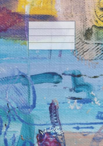 Vokabelheft A4 3 Spalten, 100 Seiten liniert, gebundenes Buch mit Soft Cover 21,0 cm x 29,7 cm, BLAU Variante 1