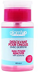 Glam'Up Paris - Dissolvant pour Ongles avec Acétone - Flacon Pompe Distributeur - Tous Types de Vernis à Ongles - Rechargeable et Pratique - 100 ml