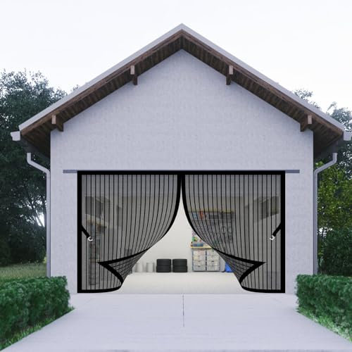Magnet Moskitonetz 240 x 235 cm Insektenschutz Gaze Ohne Bohren Kinderleichte Klebemontage Magnet vorhang Für Balkontü Terrassentür Fenstertüren Garage, Schwarz