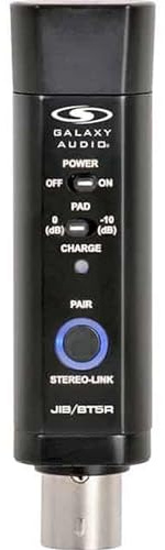 Galaxy Audio JIBBT5R Wireless XLR Bluetooth 5 Receiver Allows A User to Transmit Quality Bluetooth Audio Wirelessly from A Smartphone to an Active Speaker Or Mixing Console
