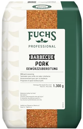 Fuchs Professional - BBQ Pork Gewürzzubereitung | 1,3 kg im großen Beutel | Grill-Gewürzmischung für Pulled Pork, Schweinefleisch | Für Großverbraucher und Gastronomie