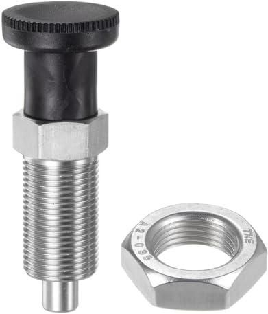 sourcing map Push Fit Ball Nose Spring Plunger M20x1.5 Thread Length 1.3 Pin Dia.10mm Stainless Steel Return Knob Plunger Non-Locking Retractable Index Plunger for Industrial Equipment