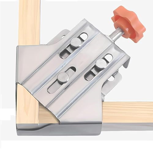 Abrazadera de ángulo recto de 90 grados para carpintería, abrazadera multiusos en forma de T de acero inoxidable, herramienta de sujeción de esquina de 90 grados con mandíbula oscilante ajustable,