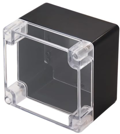 Otdorpatio Projektbox, IP65 wasserdichte elektrische Abzweigdose, ABS-Kunststoff, Heimwerker, Stromgehäuse, transparente Abdeckung, 120 x 120 x 90 mm