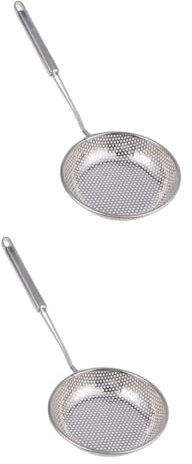 PAMINGONO 2piezas Cucharón Colador Inoxidable Espumadera Ranurada De Utensilio De Cocina Para Freír y Alimentos Para y
