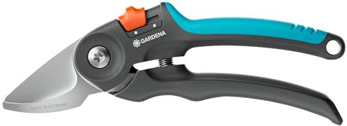 Gardena Forbici da giardino PremiumCut, taglio bypass, per legno fresco, diametro di taglio 22 mm, impugnature ergonomiche, lame PowerCoating, made in Germany (12241-20)