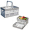Lot de 2 petites boîtes pliantes en plastique avec anse, panier à provisions pliable, convient pour le rangement à la maison, pour les collations, le camping, la salle de bain (blanc)