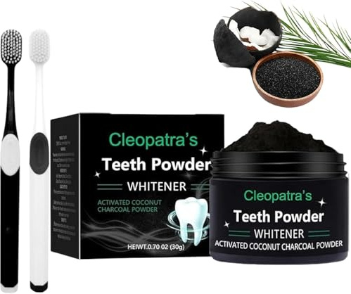 Cleopatra's Natural Teeth Whitening Powder, Cleopatra's Natural - Natural Teeth Whitening Powder, Cleopatras Zahnpulver reinigt sanft die Zähne, Tiefenreinigung Zahnaufhellung (1)
